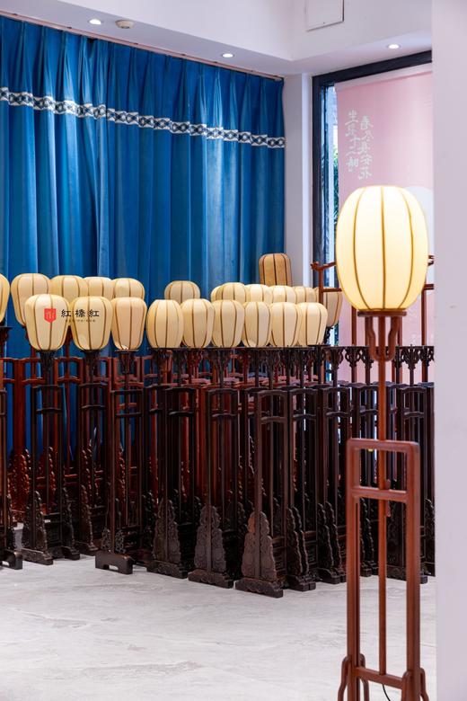 红桥红  家具严选  缅甸花梨（大果紫檀）/大红酸枝/紫光檀【嘉木堂升降式灯台 宫灯】 商品图2