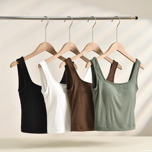 【板绘-BANHUI】2024新款交叉美背内衣女自带固定式胸垫透气亲肤单穿内搭 商品图3