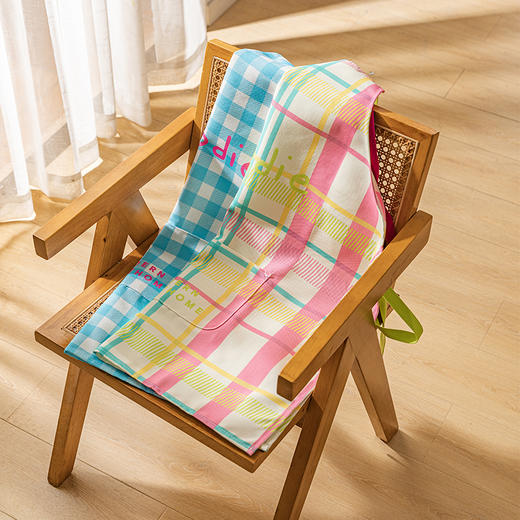 摩登主妇原创格纹围裙厨房家用2023款高颜值女防水防油污做饭罩衣 商品图2