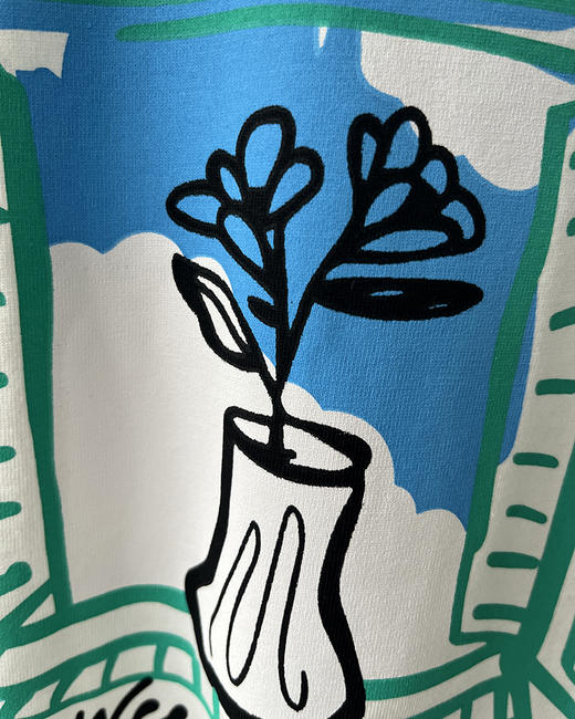 7折  限时 weekend 女士 窗边花卉印花圆领T恤 BH2471 商品图5