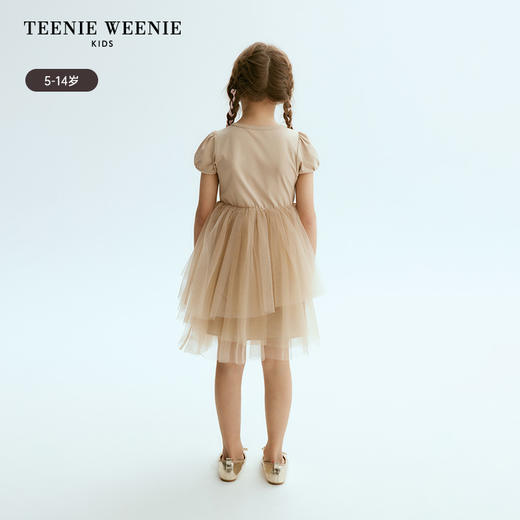 TeenieWeenie Kids小熊童装春夏女童拼接网纱公主袖连衣裙TKOM246366I 商品图3
