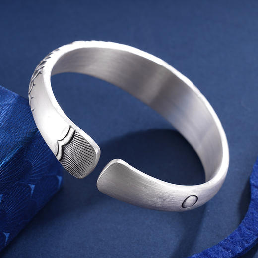 子佩集S999银【好运有鲤】手镯【YS026】带金色嵌真金2403 商品图5