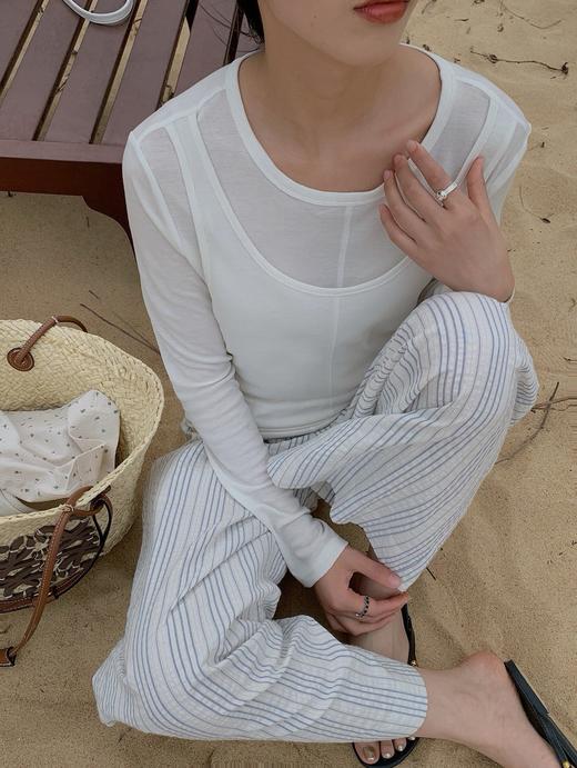 老米优品🎈自然风设计感，度假风拉满《莱赛尔天丝假两件叠搭T》轻盈，仙气，独特，显瘦！T240308A 商品图4