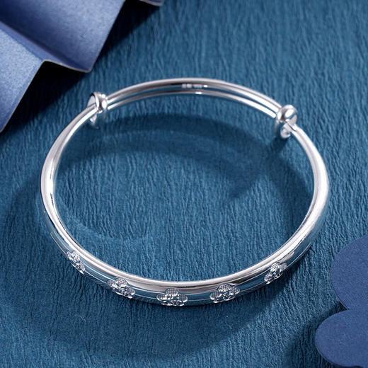 子佩集S999银【清梦浮嫣】手镯【ZCF040Y】推拉2403 商品图5