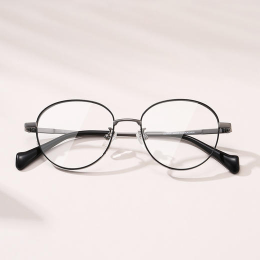 普莱斯SUYAN PT1339光学镜框 痞帅潮框 复古质感圆框 修颜瘦脸  β钛+无磁不锈钢 男女通用 四色可选 商品图5