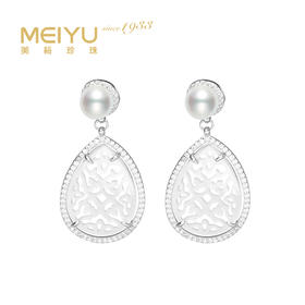 美裕 925银淡水珍珠耳钉6-7mm 107884