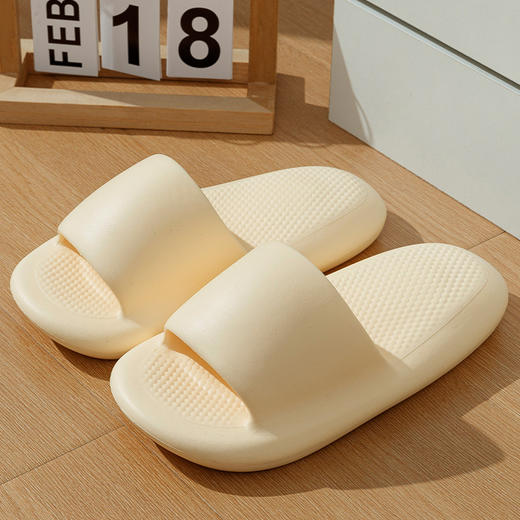 老米优品🎈福利！情侣款 踩屎感小面包日式EVA凉拖鞋 家居拖夏季防水防滑踩屎感浴室情侣男女拖 商品图5