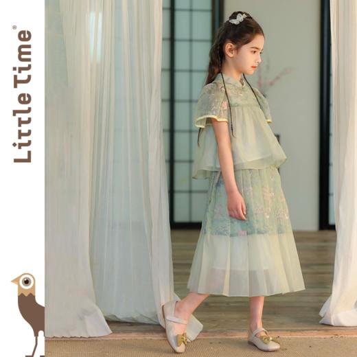 littletime女童中国风汉服套装裙2024新款夏装小女孩新中式两件套 商品图4