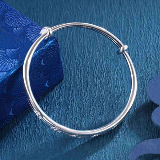 子佩集S999银【清梦浮嫣】手镯【ZCF040Y】推拉2403 商品图3