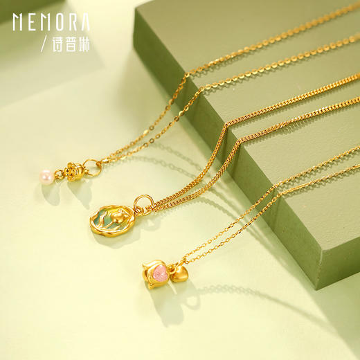 等一朵花开 铃兰-幸福来铃 黄金足金挂坠小珍珠吊坠女款MEMORA诗普琳HP652501 商品图1
