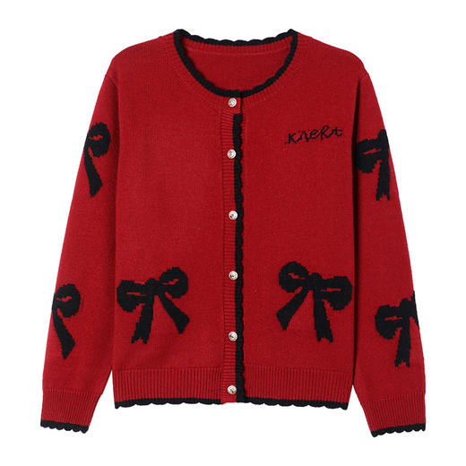 CC26-8027配裙子的短款毛衣女小个子针织开衫早春外套2024新款春秋外搭上衣 商品图4