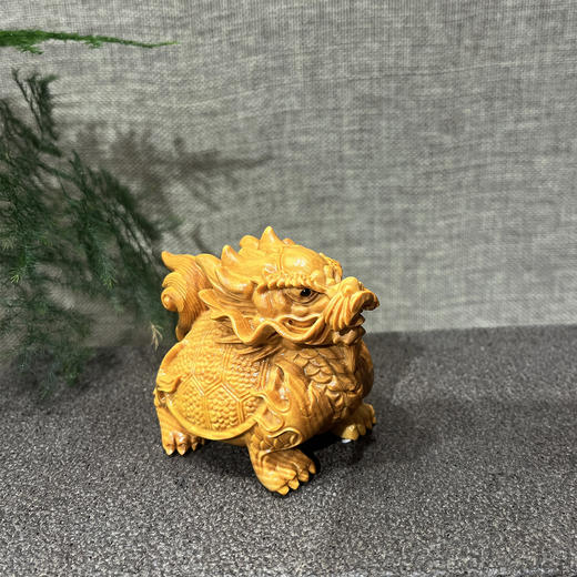 精雕龙龟°黄杨木小摆件 商品图0