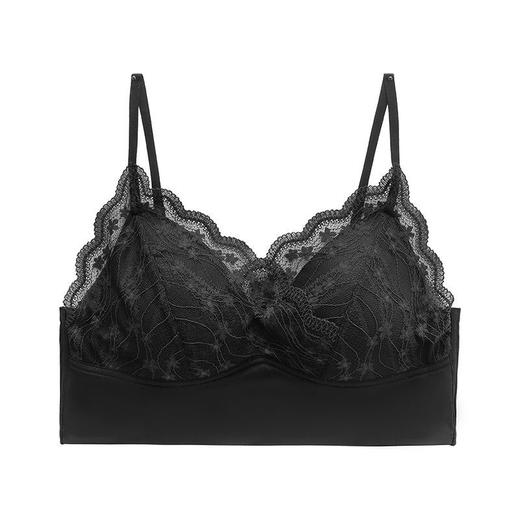 2025春夏【蕾丝美背 性感薄款裸感内衣】舒适固定杯 防走光裹胸拼接一片式内衣 商品图7