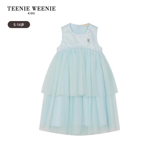 TeenieWeenie Kids小熊童装春夏女童无袖钻纱优雅连衣裙TKOW246367N 商品图4