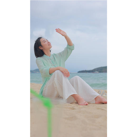 【抖音专属】【始芳菲系列】阔腿裤（24709175山矾） 商品图2