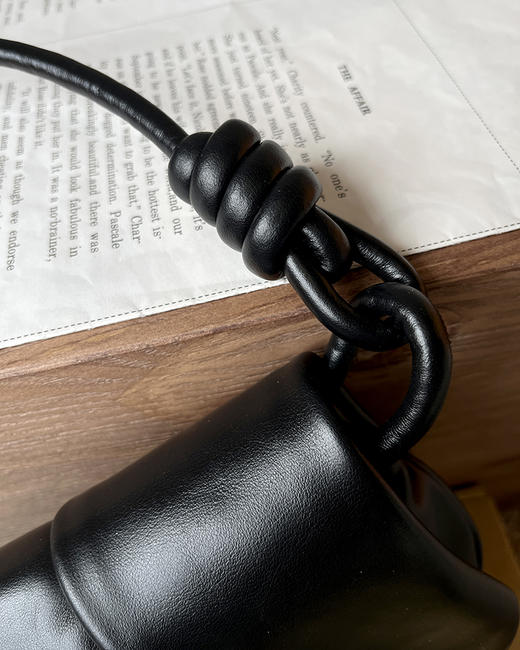 单品包邮 现货 THS 3.9-无 loe家 大牛工厂 paseo闪亮黑色Napa小牛皮挎包 CQ1307 商品图9