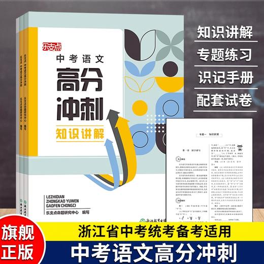 乐支点中考语文高分冲刺浙江省中考统考适用九年级初三中考复习书 商品图0