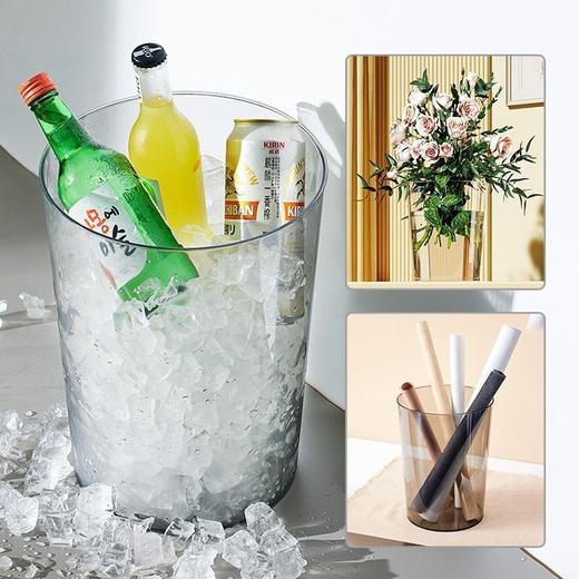 「北欧风！颜值派」垃圾桶客厅居家日用颜值亚克力透明厕所厨房创意大号办公室卧室收纳整理纸篓 商品图1