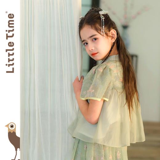 littletime女童中国风汉服套装裙2024新款夏装小女孩新中式两件套 商品图3