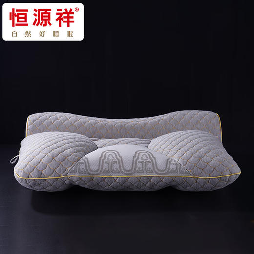 恒源祥硅胶棉枕可水洗抗菌防螨食品级按摩颈椎枕芯单人枕 龙锦枕 商品图2