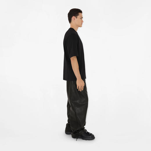 BURBERRY 巴宝莉 男士马术骑士图案贴花棉质圆领短袖T恤 黑色 8080814 A1189 商品图2