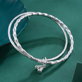 子佩集S999银【双圈竹节】手镯【HFLD117】两个圈2403