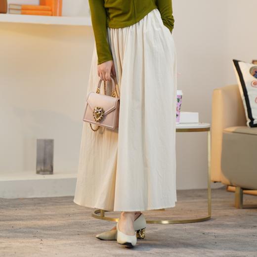 【赫本伞裙】臣禾 鱼骨腰缝剪裁半身裙9241030101【金猪甄选】 商品图0