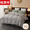 恒源祥100%白鸭绒羽绒被全棉四季被1250g  200*230cm【灰】 商品缩略图0
