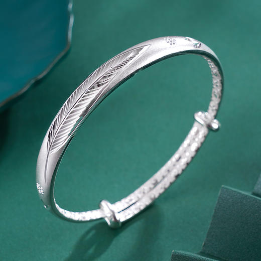 子佩集S999银【幽花树明】手镯【MXSZ003】推拉2403 商品图1