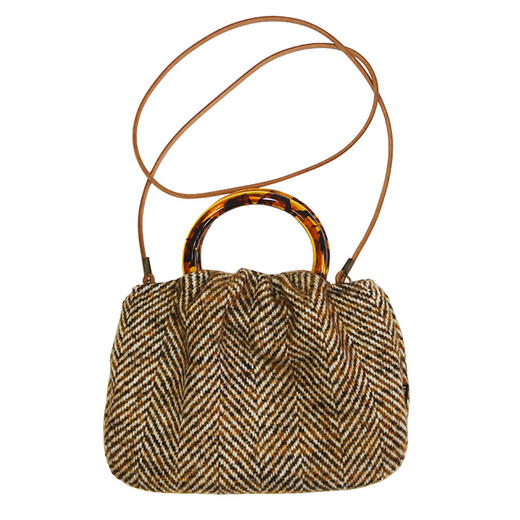 HUJI祤集Sunrise手提斜挎包插画经典人字纹 商品图6