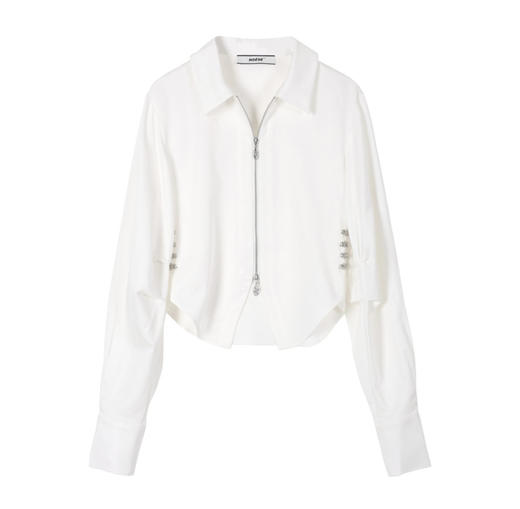 拉链门襟收腰衬衫 商品图3