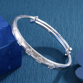 子佩集S999银【清梦浮嫣】手镯【ZCF040Y】推拉2403