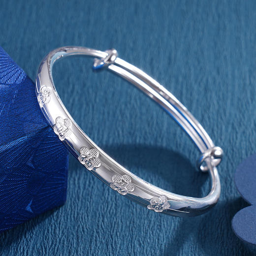 子佩集S999银【清梦浮嫣】手镯【ZCF040Y】推拉2403 商品图1