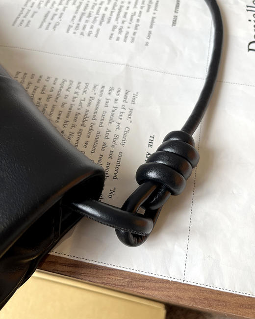 单品包邮 现货 THS 3.9-无 loe家 大牛工厂 paseo闪亮黑色Napa小牛皮挎包 CQ1307 商品图10