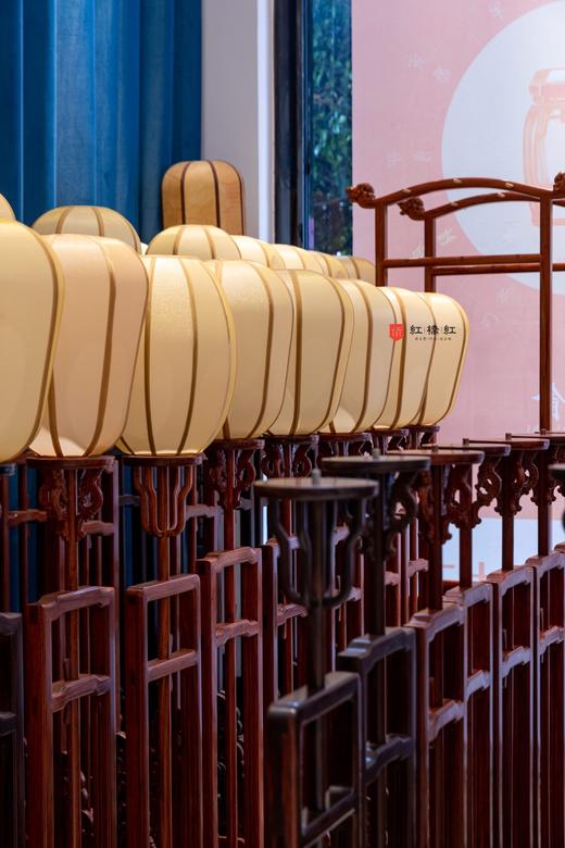 红桥红  家具严选  缅甸花梨（大果紫檀）/大红酸枝/紫光檀【嘉木堂升降式灯台 宫灯】 商品图8