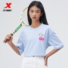 3.9折【自营】XTEP/特步  短袖女夏季新款简约印花休闲T恤女运动上衣 977228010201 商品缩略图1