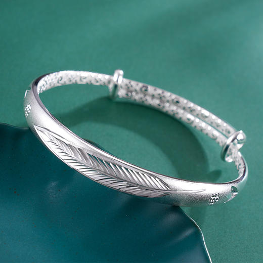 子佩集S999银【幽花树明】手镯【MXSZ003】推拉2403 商品图3