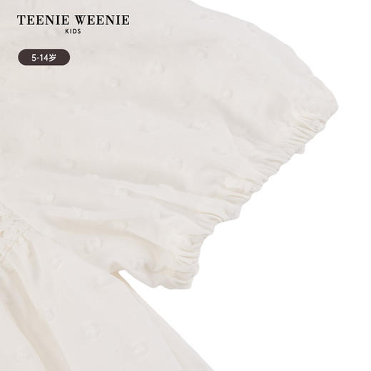 TeenieWeenie Kids小熊童装春夏女童全棉法式泡泡袖连衣裙TKOW246461N 商品图6