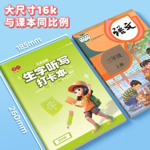 【艾宾浩斯生字听写本】拼田本小学生每日听写本作业本默写本1-6生字听写打卡本 商品图6