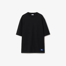 BURBERRY 巴宝莉 男士马术骑士图案贴花棉质圆领短袖T恤 黑色 8080814 A1189