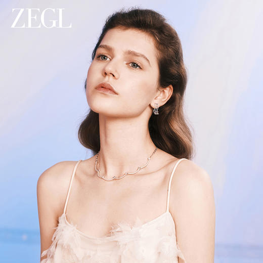 ZEGL设计师月映星河系列925银星星耳环2024新款耳圈星芒耳钉耳饰 商品图2