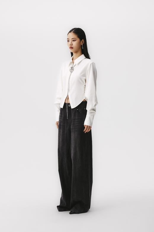 拉链门襟收腰衬衫 商品图9