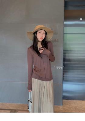 老米优品🎈自然风设计感，度假风拉满《莱赛尔天丝假两件叠搭T》轻盈，仙气，独特，显瘦！T240308A