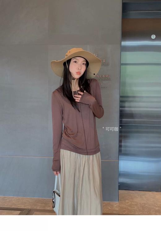 老米优品🎈自然风设计感，度假风拉满《莱赛尔天丝假两件叠搭T》轻盈，仙气，独特，显瘦！T240308A 商品图0