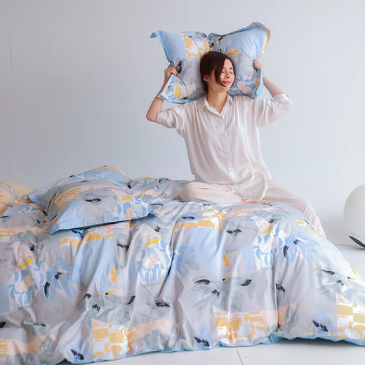 恒源祥全棉四件套被套床单家用床上用品套件 闲意礼盒装 商品图3