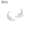 ZEGL设计师月映星河系列925银月亮耳环女2024新款高级感耳钉耳饰 商品缩略图0