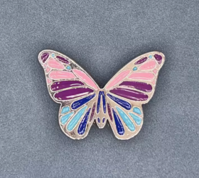 CROCS卡骆驰 配饰 智必星 紫色花蝴蝶