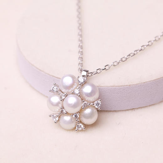 美裕  925银淡水珍珠链坠3-4mm白107849 商品图1