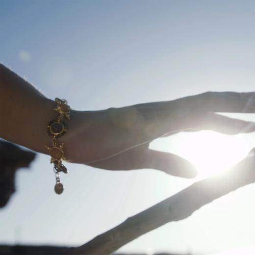 北京仓｜Goossens Paris-Venise-拜占庭 琥珀色 水晶 虎眼石 手链［法国设计师］ 商品图1