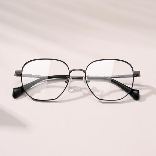 普莱斯SUYAN PT1335光学镜框 痞帅潮框 复古质感圆框 修颜瘦脸 β钛+无磁不锈钢 男女通用 四色可选 商品图4